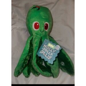 Bark Box Holly Jolly Ollie Octopus Dog Toy Christmas M/L  Crinkle Barkbox